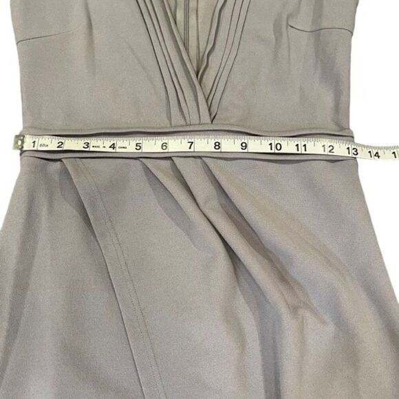 Tobi Ava Lilac Grey Bodycon Long Sleeved Split Hem Deep Plunge Dress Size Small - Picture 7 of 10